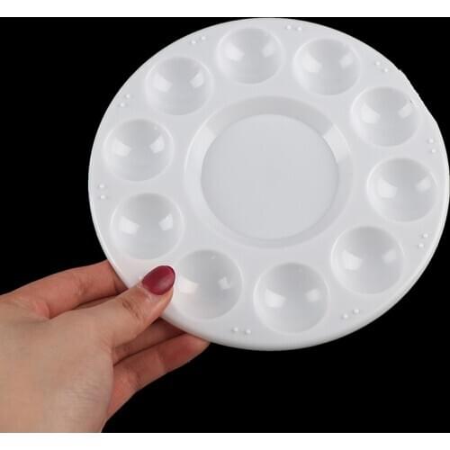 5Pcs/set 10Grid Watercolor Oil Paint Painting Tray Mixing Palette Artist Drawing