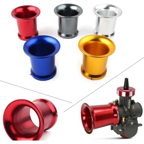 55mm Aluminum Carburetor Air Filter CNC Velocity Stacks Wind Horn Cup For PWK 32/34mm