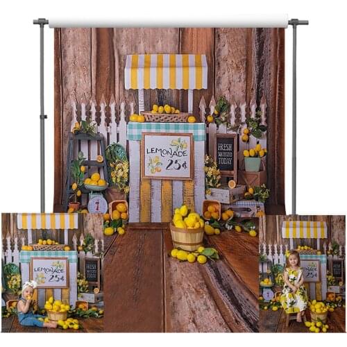 Avezano Backdrops Fresh Squeezed Lemon Party Fruit Newborn Plank Photography Backgrounds Photo Studio Photocall Photozone Decor