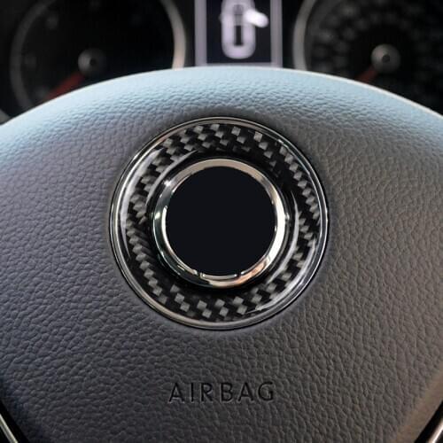 Car styling steering wheel emblem fit for golf 6 golf 7 POLO CC Tiguan PASSAT TOURAN Scirocco BEETLE decoration Stickers 5D