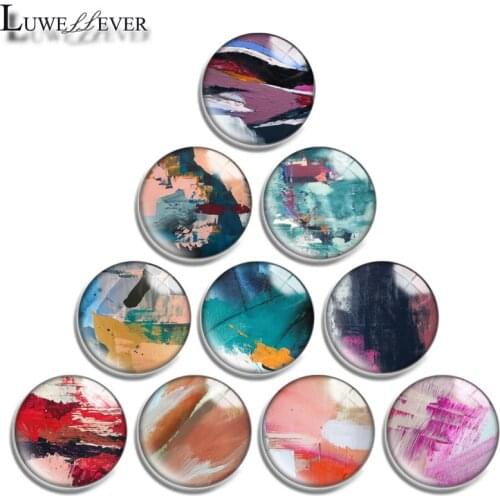 12mm 14mm 16mm 20mm 25mm 30mm 675 Geometry Mix Round Glass Cabochon Jewelry Finding 18mm Snap Button Charm Bracelet