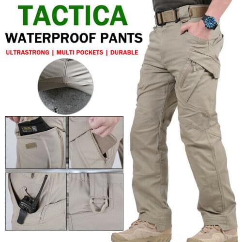 IX9 City Tactical Cargo Pants Men Combat SWAT Army Military Pants Cotton Many Pockets Stretch Flexible Man Casual Trousers XXXL