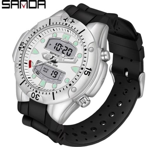 SANDA Sport Mens Quartz Watches Luxury Casual Style Military Watch 50M Waterproof Shock Watchwrist Male Clock relogio masculino