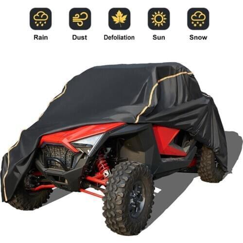 2020 KEMIMOTO UTV Cover for Polaris RZR PRO XP Utility Vehicle Storage Covers Black 210D Oxford Waterproof Material