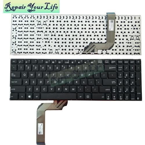 Laptop keyboard for Asus X542U X542UAP X542UAR X542UA X542 kbd US English black no frame 0KN1-261US12 0KNB0-610WUS00 MP-13K93US