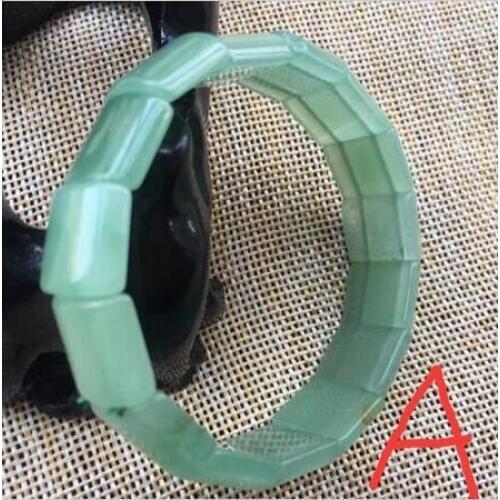 Beautiful Natural green dongling jade bangle bracelets hand-made crystal stones can choice (From A,B,C,D.E,F)