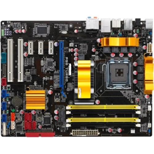 Asus P5Q Turbo Desktop Motherboard LGA 775 DDR2 USB2.0 16GB For Core 2 Duo Quad P45 Original motherboards on sales