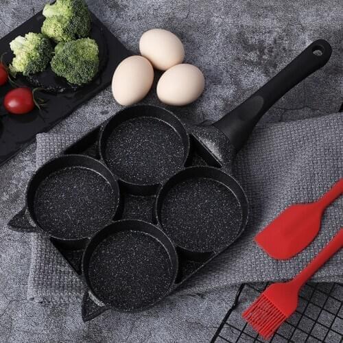 Multi Egg Frying Pan Aluminum 4-Cup Egg Frying Pan Non Stick Swedish Pancake Egg and Burger Pan Plett Crepe Kitchen Pan