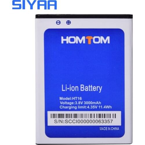 Original SIYAA Battery HT16 For Homtom ht16 Replacement Batteries Original Battery 3.8V High Capacity 3000mAh Li-ion Battery