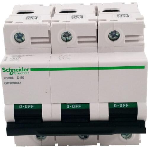 Schneider electric High power Circuit Breaker C120L 3p D type A 63A 80A 100A 125A 15kA A9N19838/46/54/62