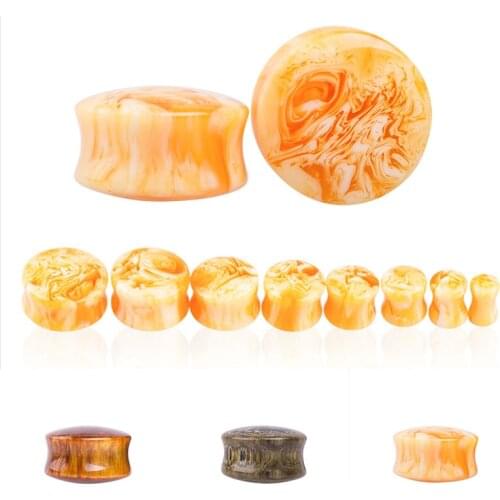 1PC Resin Ear Plugs Gauges Earrings Women Men Earrings Flesh Tunnel Piercing Expander Ear Stretcher Body Piercing Jewelry 6-20mm