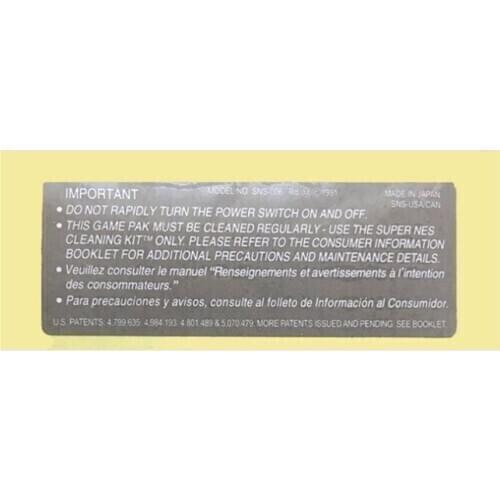100pcs Lable stickers for SNES game card USA version replacement