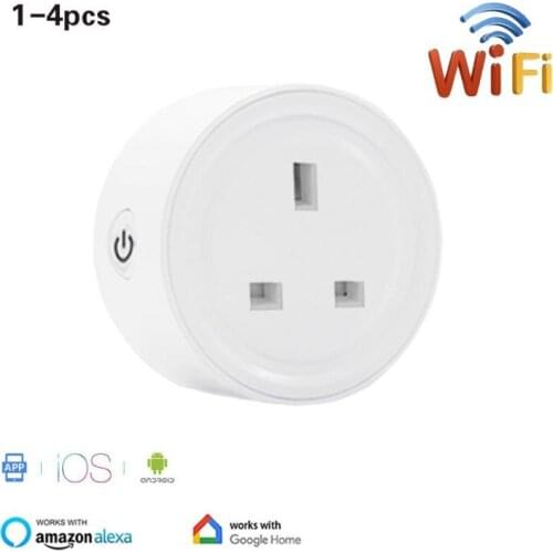 UK 10A Smart Plug Wifi Smart Socket Energy Monitor Timing Function Smart Life APP Remote Control Works With Alexa Google Home