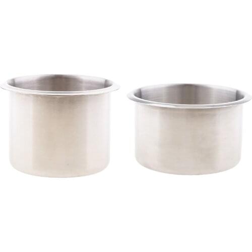 2 Pcs Universal Stainless Steel Recessed Cup Drink Holder for RV Boat Marine Camper Trailer Motorhome