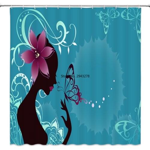 Bathroom Shower Curtain Prints Fabric Polyester Curtains For Waterproof 3D printing high quality Bath Curtain Hooks Decoration