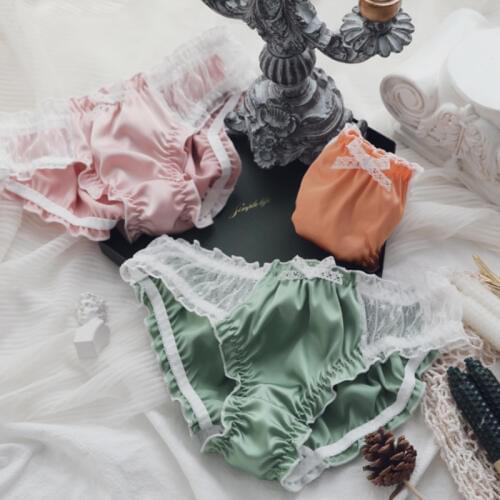 Underwear women satin sexy panties women High elastic mesh ropa interior femenina quality majtki damskie bielizna damska bragas
