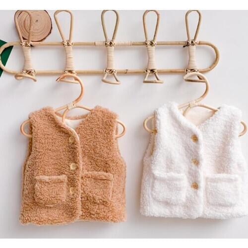 Sleeveless Baby Girl Boy Vest Toddler Clothing Casual Outerwear Winter Children Vest Fur Waistcoat Thick Warm Kid Jacket