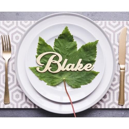 10pcs Personalized Wooden Place Names Seating Plate Place Cards Wedding Signs Anniversaty Party Table Decorations