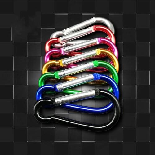 15PCS Aluminum Carabiner Key Chain Clip Outdoor Camping Keyring Snap Hook Water Bottle Buckle Travel Climbing Accessories NEW