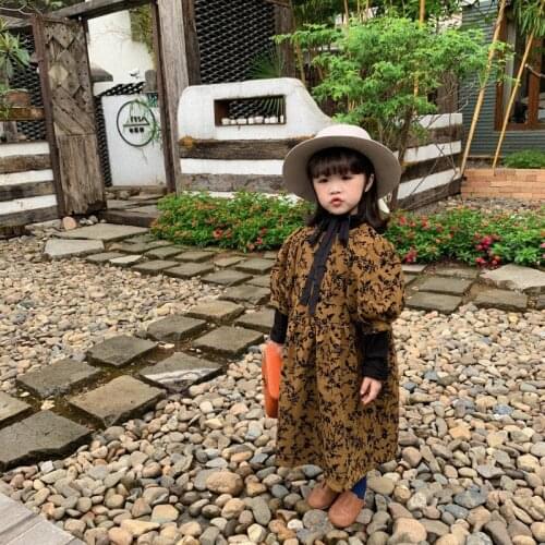 Girls Suits Sweatshirts + Dress 2pcs Kids Cotton Tracksuit 2021 Floral Spring Autumn Uniforms Sport Teenagers Outwear Children S