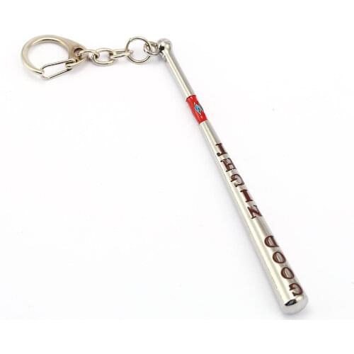 24 Pcs/Lot Good Night Jewelry Baseball Bat Keychain Keyrings Holder Gift For Men And Women Bulk Wholesale
