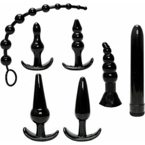 7pcs/set Waterproof Prostate Vibrator Massager Anal Butt Plug Toy Bullet Vibrators Anal Stimulation For Male Female