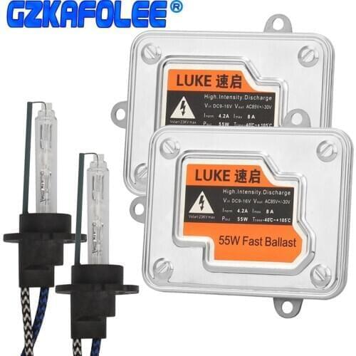GZKAFOLEE Car Headlight Bulbs Xenon H7 H4 H1 H3 H8 H9 H10 H11 H16(JP) HB2 HB3 HB4 9005 9006 4300K 5800K 55W HID
