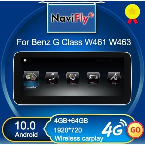 NaviFly Wireless Carplay Android 10.0 Car Multimedia Player for Mercedes Benz G Class W461 W463 G350 G400 G500 G63 G65 GPS DSP