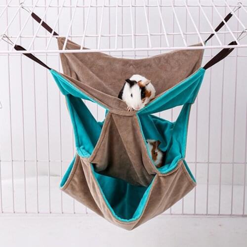 Safety Durable Pet Hamster Swing Hammock with Buckles Breathable Hamster Hammock Good Air Permeability Pet Accessories