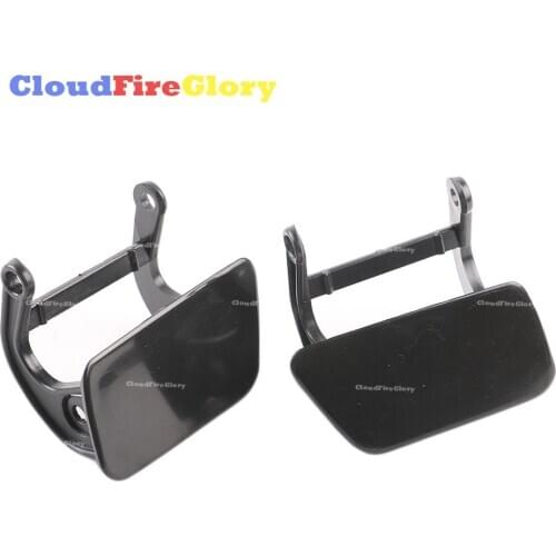 CloudFireGlory For BMW E60 E61 Pair Front Bumper Headlight Washer Cover Nozzle Cap Primed Left & Right 51117060585 51117060586