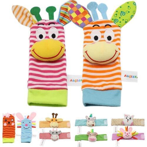 Infant Baby Kids Rattle toys Garden Bug Wrist Rattle and Foot Socks 0~24 Months Cartoon Baby Socks and Wrist 20% off