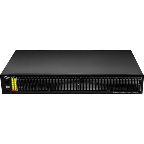 EQ-799 Dual 20 Segment Stereo Equalizer Amplifier Preamp EQ Tone Treble Midrange Bass 40 Road Equalizer Balanced Mixer