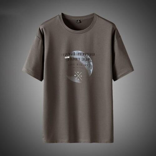 Mens Street T Shirt Earth Moon Cotton T-Shirt 2021 Summer New Men Short Sleeve High Quality Tees Shirts Brand Tops Clothing