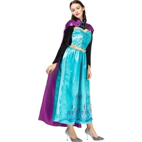 Utmeon Adult Princess Costume Snow Halloween Costumes for Women party Cosplay Elsa cosplay Dress