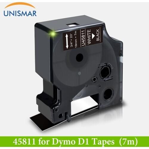 3/4" 19mm D1 Printer Ribbon White on Black 45811 Label Tape Ribbon Compatible for LabelPoint LabelManager 350 300 Label Maker