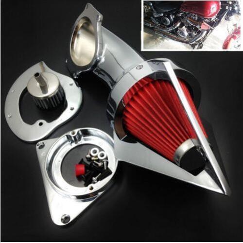 Motorcycle Chrome Cone Spike Air Filter Intake Cleaner for Kawasaki Vulcan 800 VN800 Classic 1995-UP