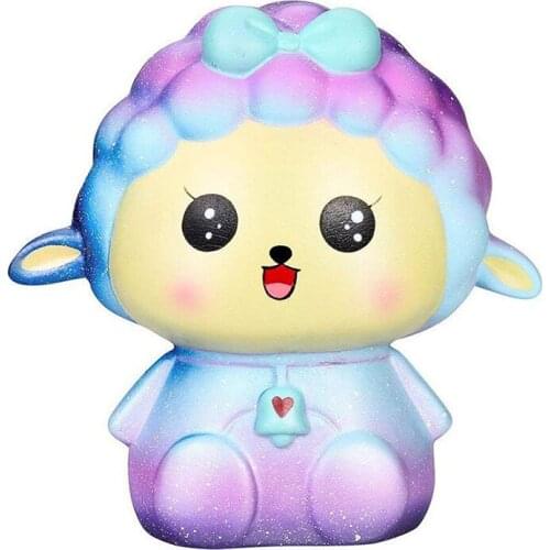 Jumbo Galaxy Sheep Squishy Cartoon Doll Slow Rising Soft Squeeze Toy Simulation Bread Scent Stress Relief Fun for Kid Girl Gift