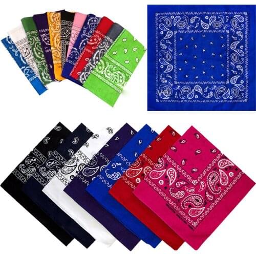 Richkeda Store New 2021 Scarf Headband Bandanas Head Wrap Cotton Head Wrap Neck Wristband Handkerchief Black White Pink Stylish