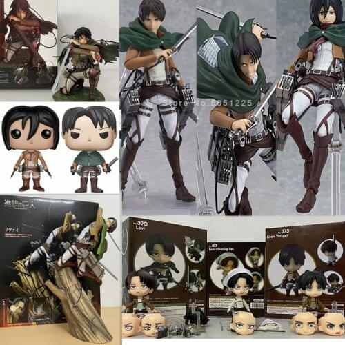 Attack on Titan Figma Kotobukiya Levi Ackerman Action Figure Anime Model Toy 22CM