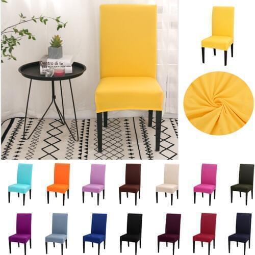 Solid color chair cover spandex for dining room elastic material Modern Slipcovers Furniture Cover Kitchen Wedding banquet