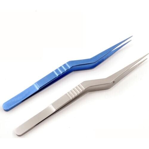 Stainless steel gun type tweezers ENT cosmetic plastic surgery ear inner cerumen tweezers titanium alloy tissue culture tweezers