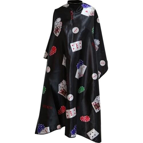 Polyester Cutting Dye Coloring Cape Gown Highlight Hairdressing Apron Wrap