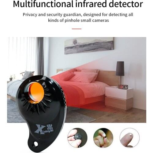 Portable Wireless Anti-Spy Detector Camera Laser Detector Cameras Finder Privacy Protect Home Security Device with Four IR Light