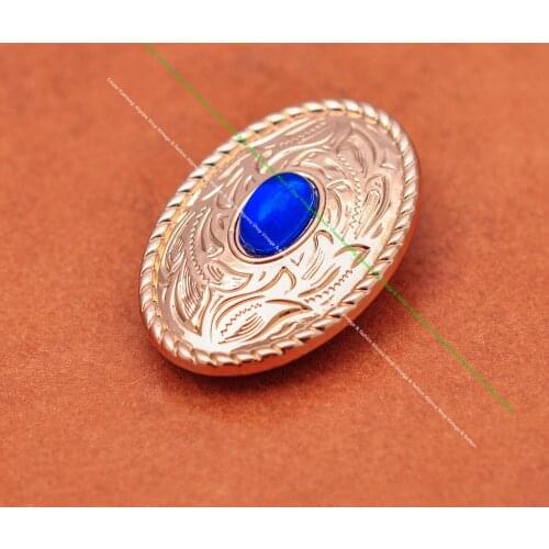 10X 35X24MM Western Bling Gold Plated Yellow Bead Prairie Dust Leathercraft Bridle Belt Boot Jeans Accessories Concho Screwback