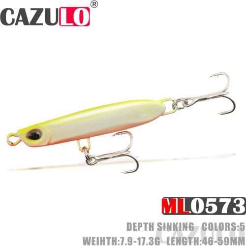 Fishing Metal Jig Lure Accesorios Isca Artificial Weights 7.9-17.3g Bass Baits Equipment Sinking De Pesca For Pike Tackle Leurre