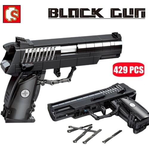 SEMBO New Creativity MOC Military 92 Automatic Pistol Model Assemble Building Blocks SWAT Police Guns Bricks Kids Toys For Boys