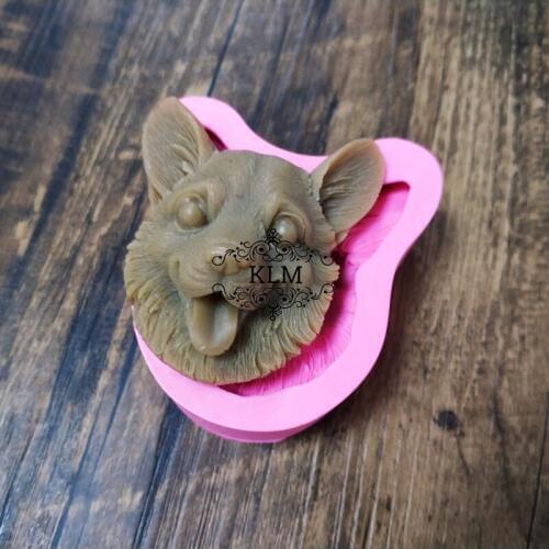 Food Grade Lovely Dog Head Silicone Cake Decoration Tool DIY Baking Tool Chocolate Candy Mold