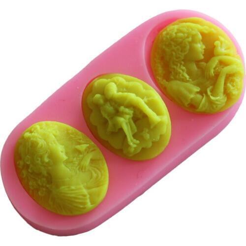 Lovers Valentine Kiss Silicone Fondant Soap 3D Gift Mold Cupcake Jelly Candy Sugar Decoration Baking Moulds DIY