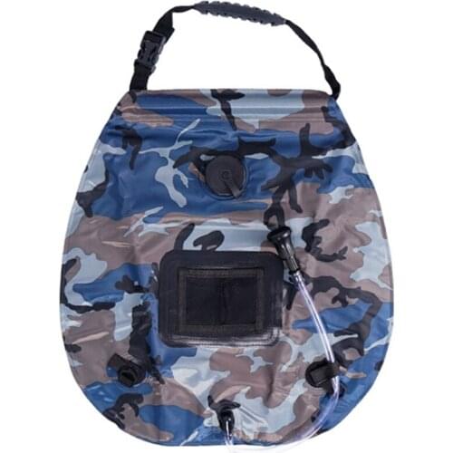 Top!-20L Outdoor Shower Bag Portable Folding Large-Capacity Solar Hot Water Bottle Self-Driving Camping Water Storage Bag