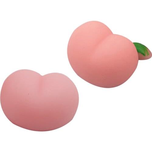 Squeeze Fidget Toy Relieve Stress Squishy Squeezable Peaches Butt Soft Flexible Decompression Toy Slow Rising Mochi Fun Designer